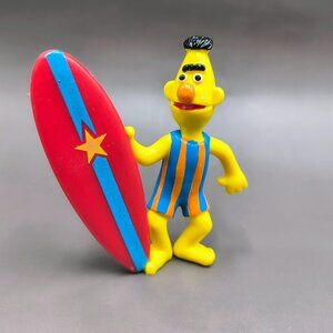 Sesame Street Bert Bathing Suit Surfboad Pvc Figure Applause Beach Series